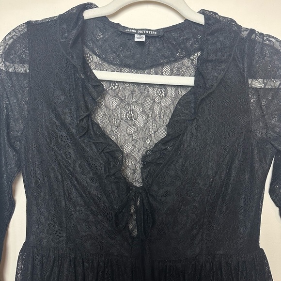 Urban Outfitters black lace dress goth Wednesday adams size Small - Picture 7 of 7